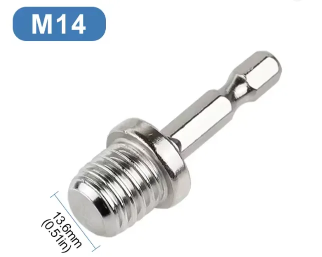 Adaptateur M14 — Queue hexagonale