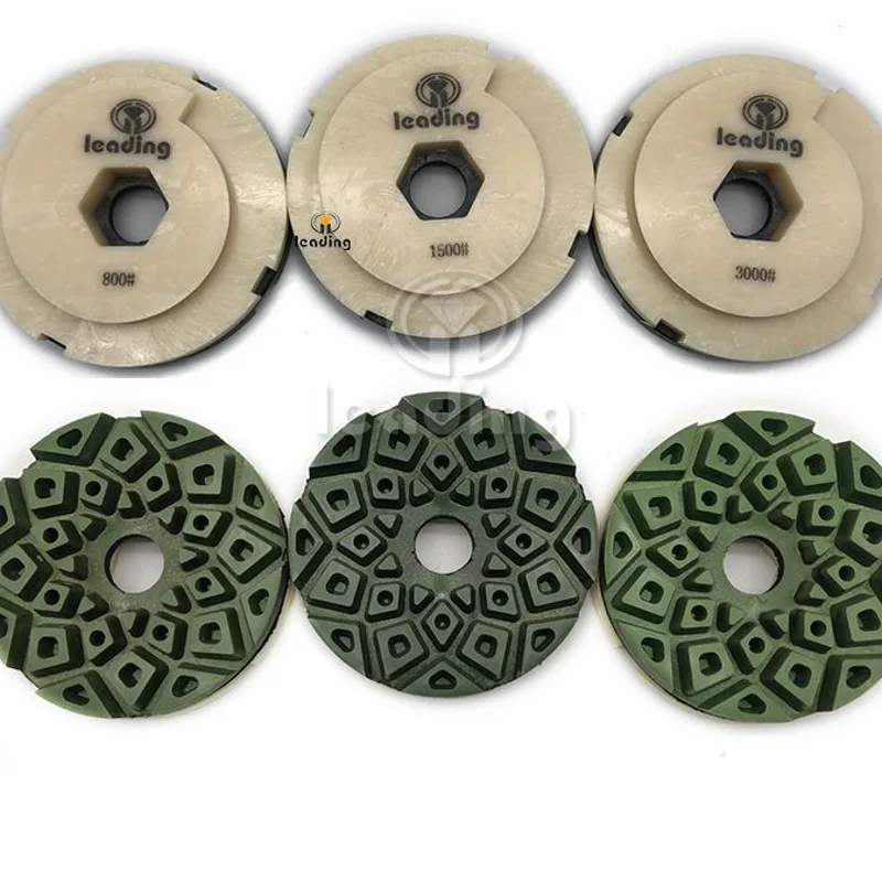 Pads diamantés Accroche escargot — Vert Granite