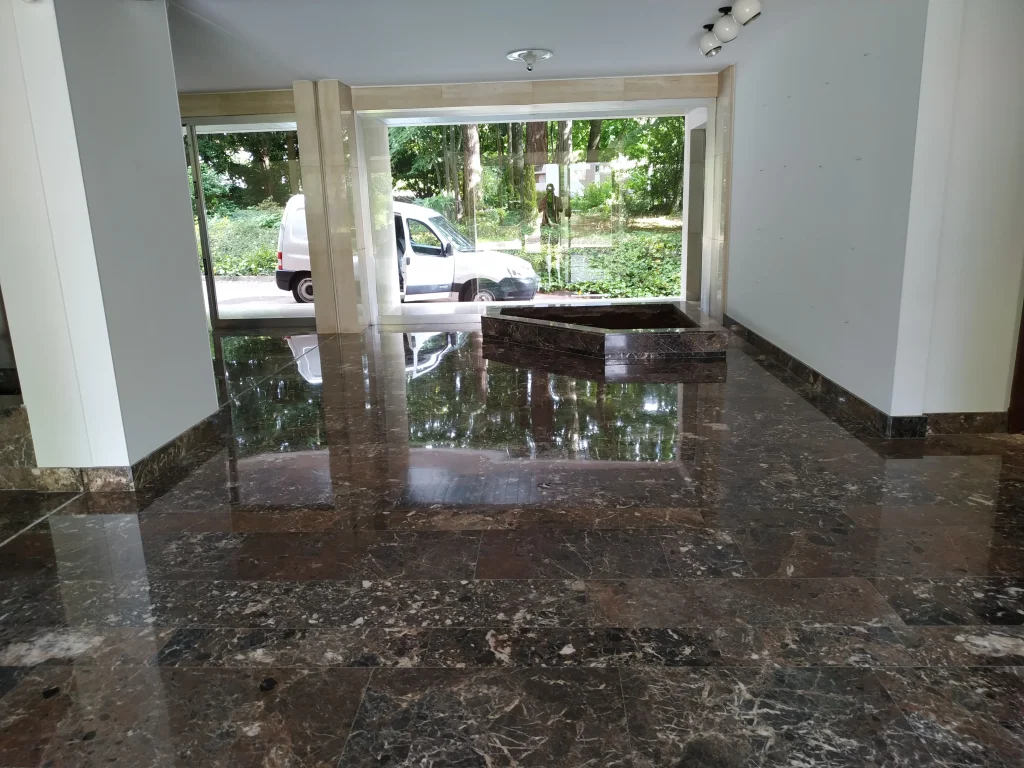 Sol marbre — rénovation ponçage lustrage Lyon